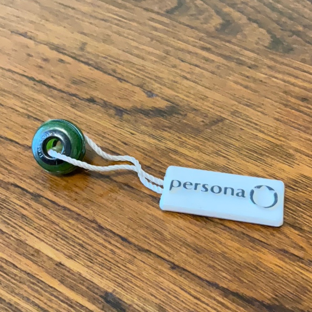 Persona Green and Blue Bead with Silver Detail